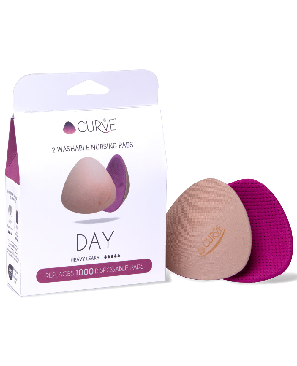 cache-c-ur-essential-day-lot-de-2-coussinets-d-allaitement-lavables-curve image 1