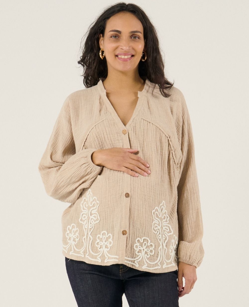 cache-c-ur-blouse-d-allaitement-sarah-beige image 2