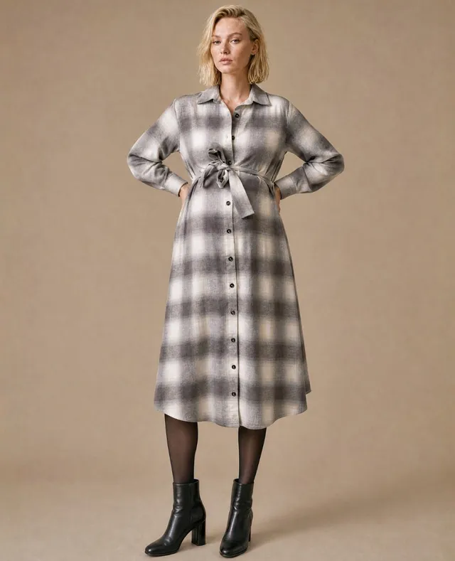 cache-c-ur-robe-d-allaitement-chelsea-beige-carreaux image 1