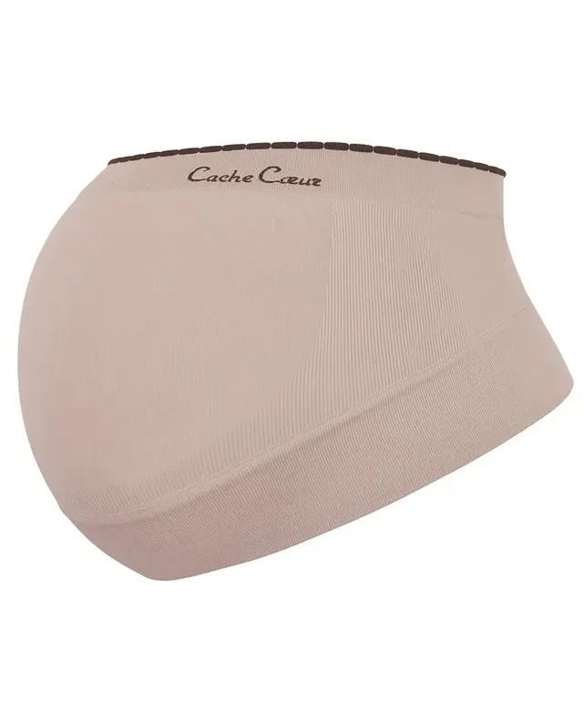 cache-c-ur-illusion-ceinture-de-maintien-de-grossesse-beige image 1