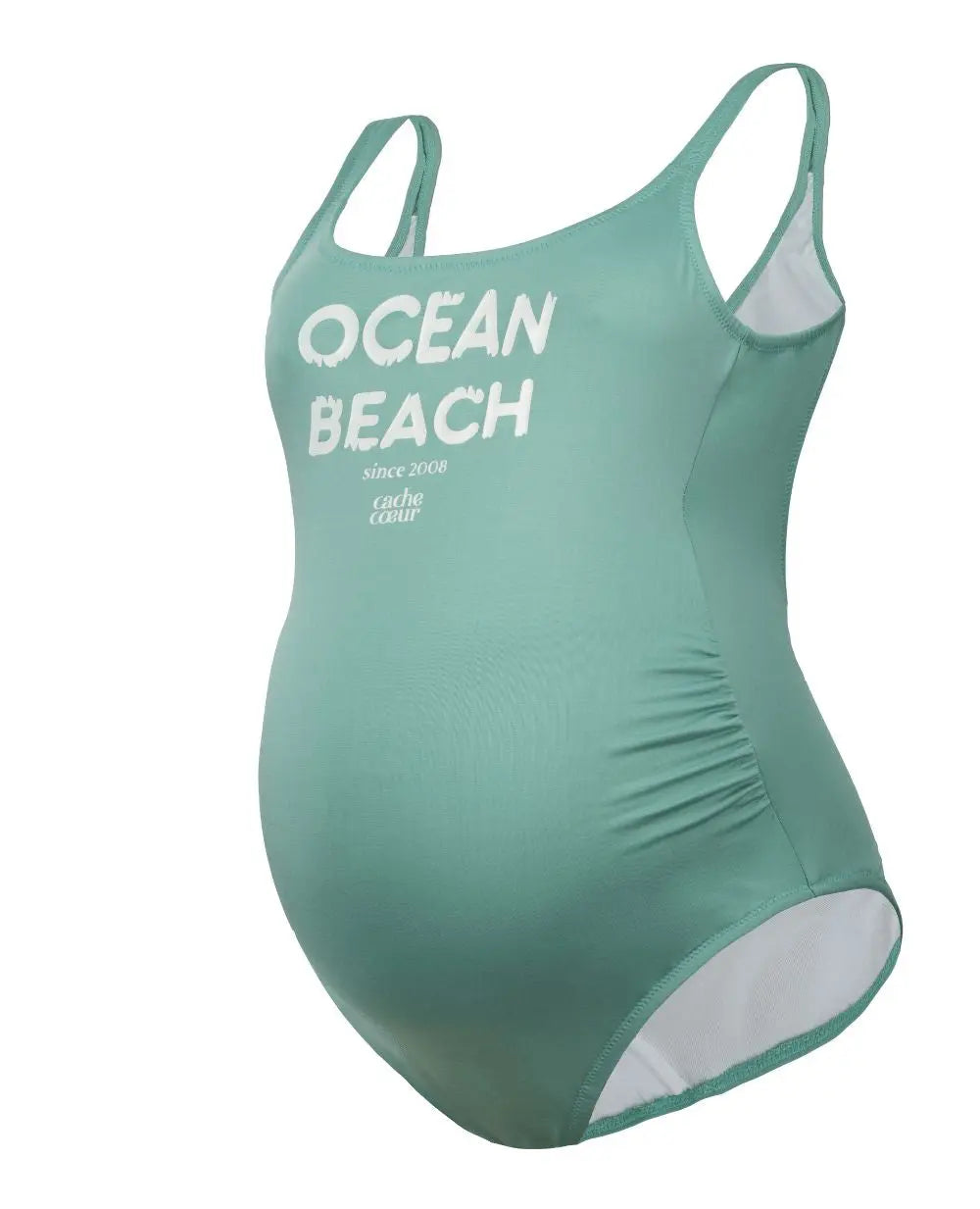 cache-c-ur-ocean-beach-maillot-une-pi-ce-de-grossesse-vert image 1