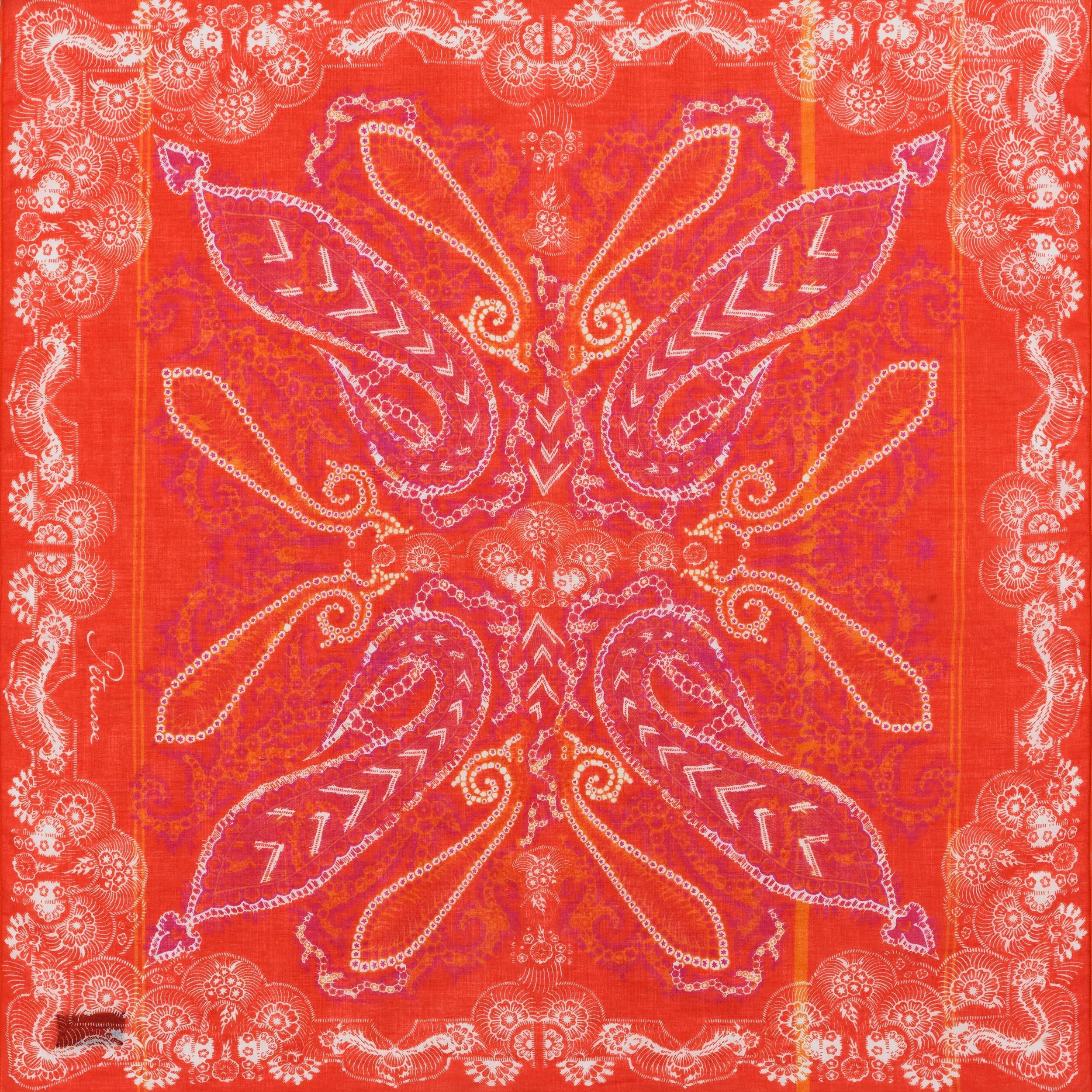 petrusse-carr-coton-50-ida-orange-bandana-50x50-cm image 1