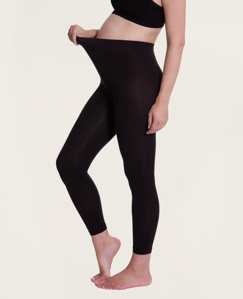cache-c-ur-essentiel-legging-de-grossesse-sans-couture-noir image 2