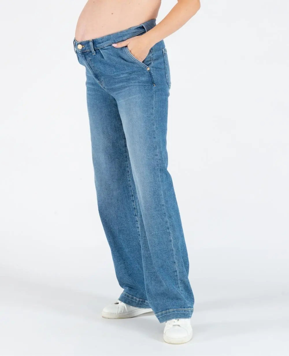 cache-c-ur-kelly-mid-blue-jean-de-grossesse-wide-leg image 5