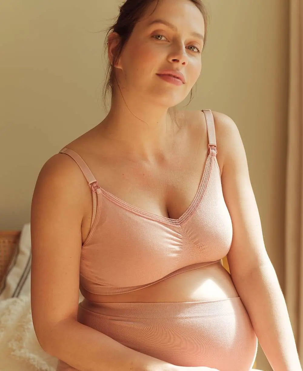 cache-c-ur-organic-brassi-re-grossesse-et-allaitement-rose image 1
