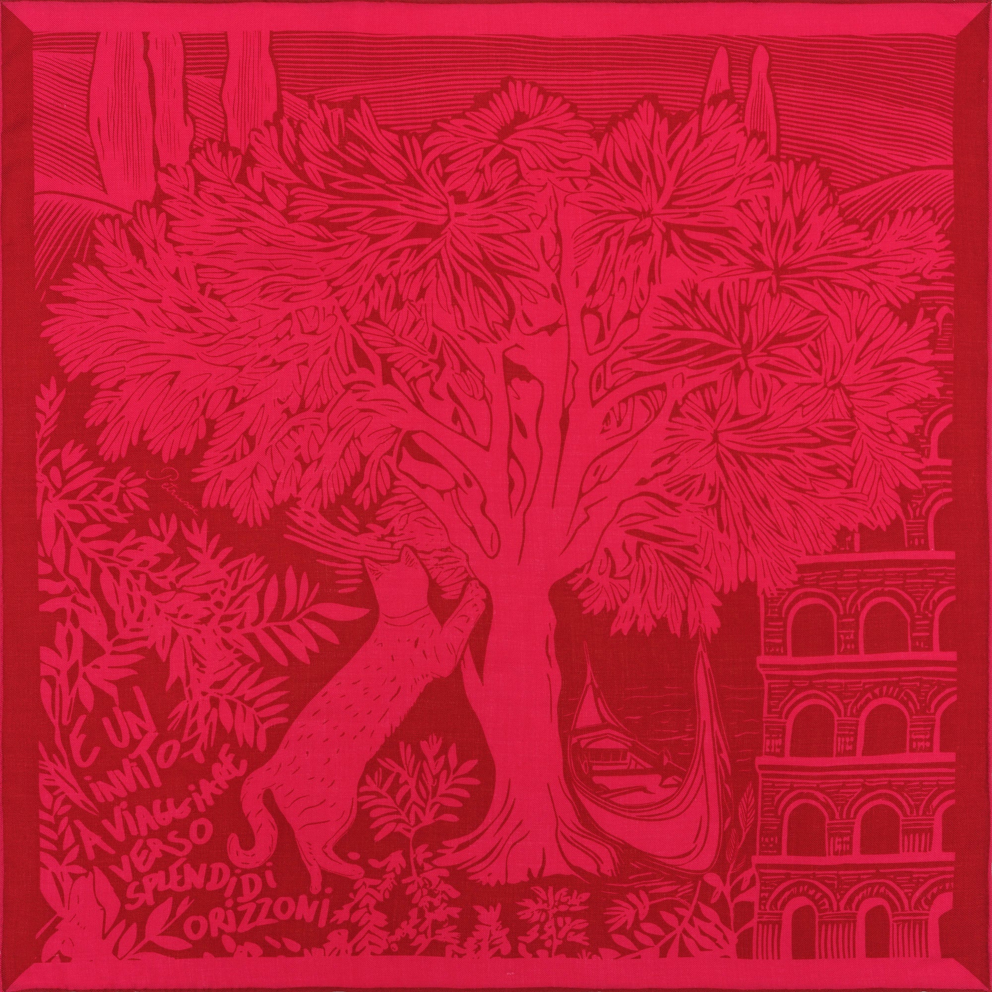 petrusse-olivier-laine-100-carr-laine-100x100-cm-fuchsia image 1