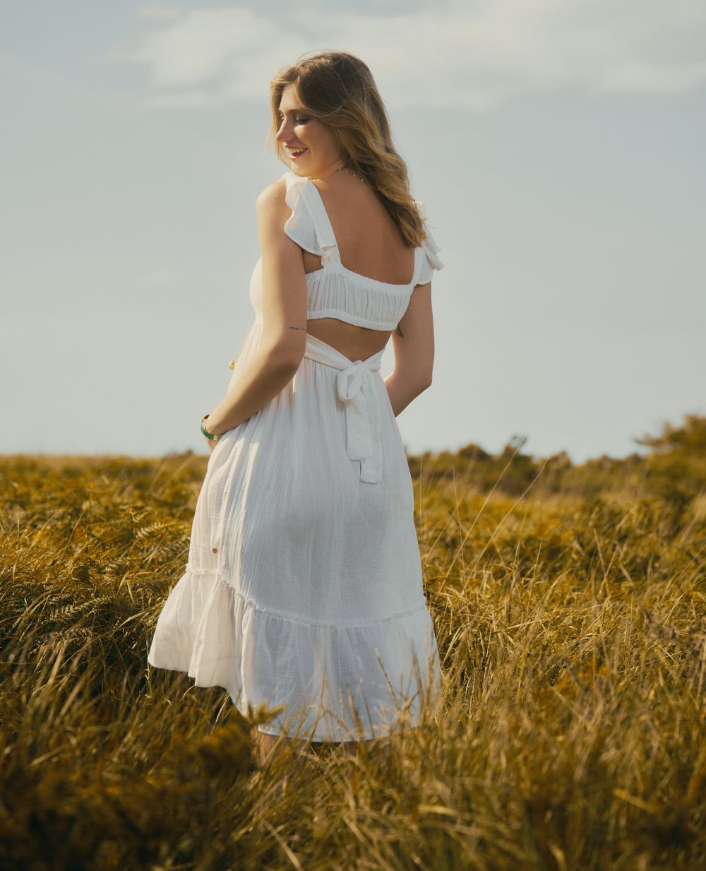 cache-c-ur-melody-robe-grossesse-et-allaitement-gaze-coton-bio-blanc image 7