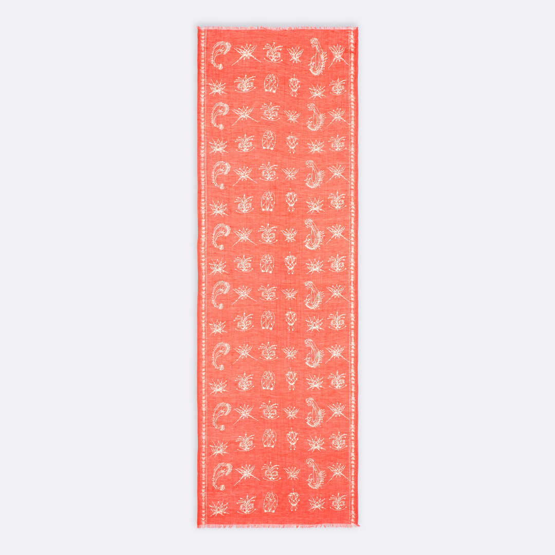 petrusse-anatole-orange-charpe-imprim-e-tie-and-dye image 2
