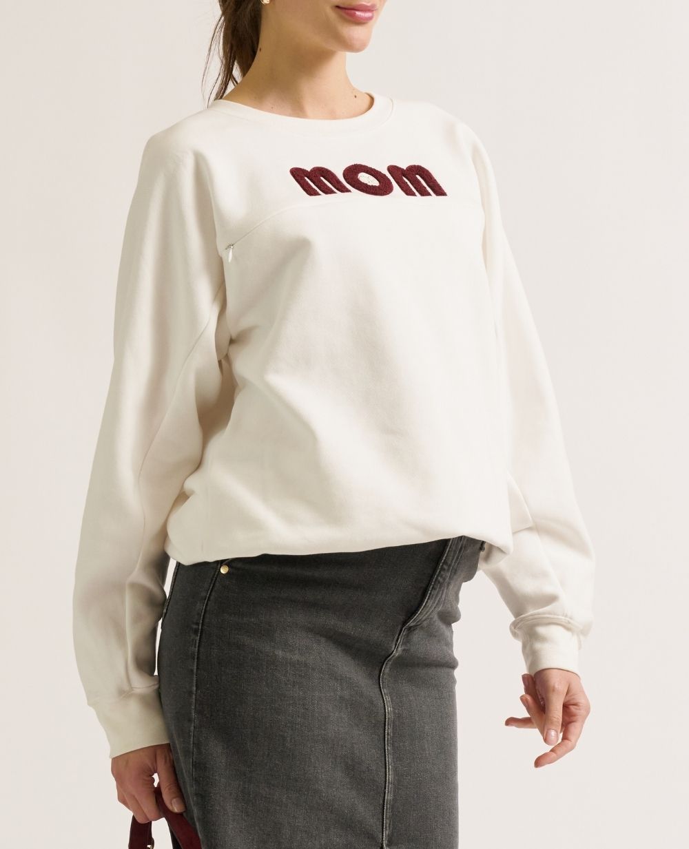 cache-c-ur-mom-sweat-de-grossesse-et-allaitement-ivoire image 4