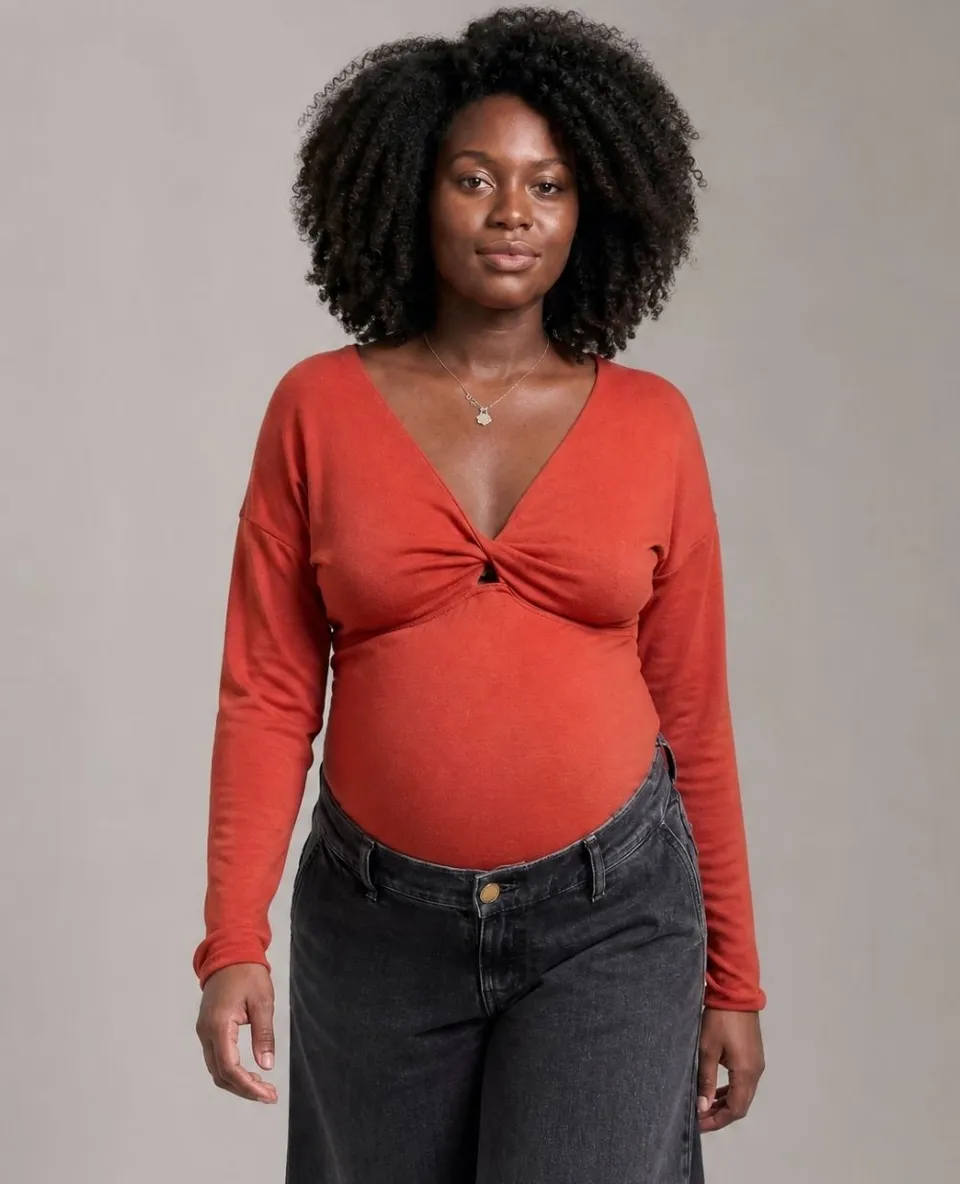 cache-c-ur-tina-t-shirt-grossesse-et-allaitement-cuivre image 1