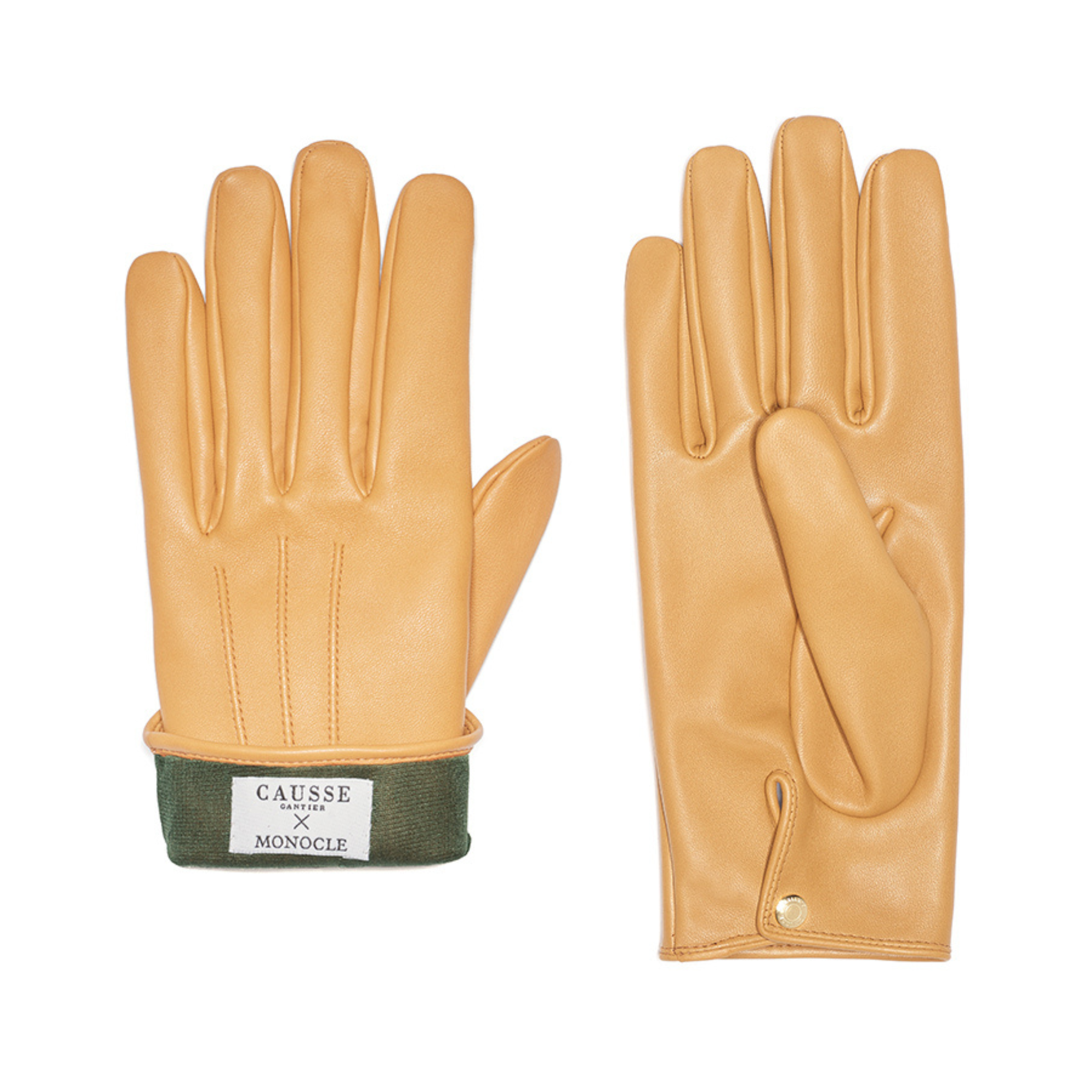 causse-oscar-x-monocle-gants-en-cuir-d-agneau-homme-doublure-soie-verte-dition-l image 1