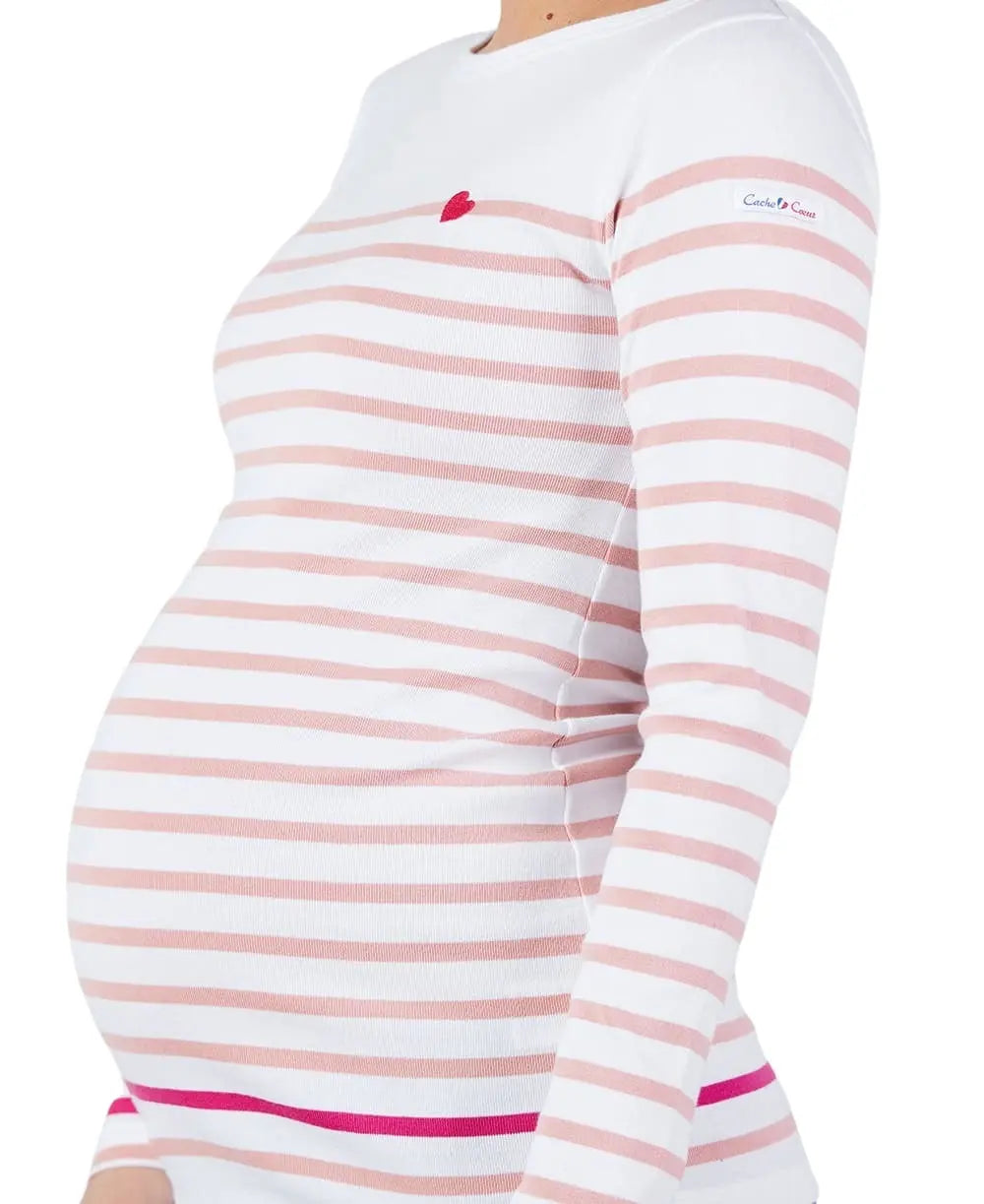 cache-c-ur-brest-marini-re-grossesse-blanc-rose-coton-bio-made-in-france image 2