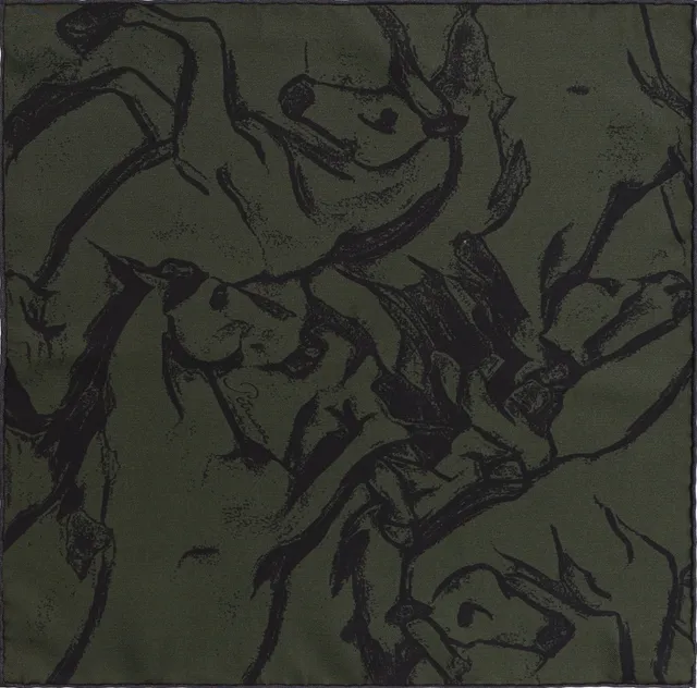 petrusse-haras-kaki-carr-soie-33-cm-pochette image 1