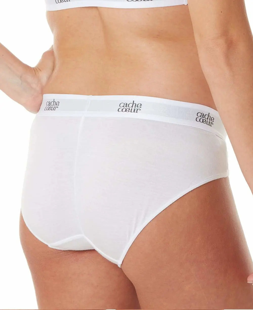cache-c-ur-life-shorty-de-grossesse-taille-basse-blanc image 4
