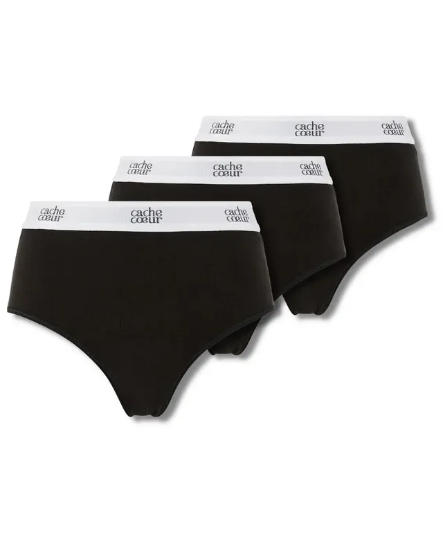 cache-c-ur-lot-de-3-culottes-menstruelles-bodyguard-noir image 1