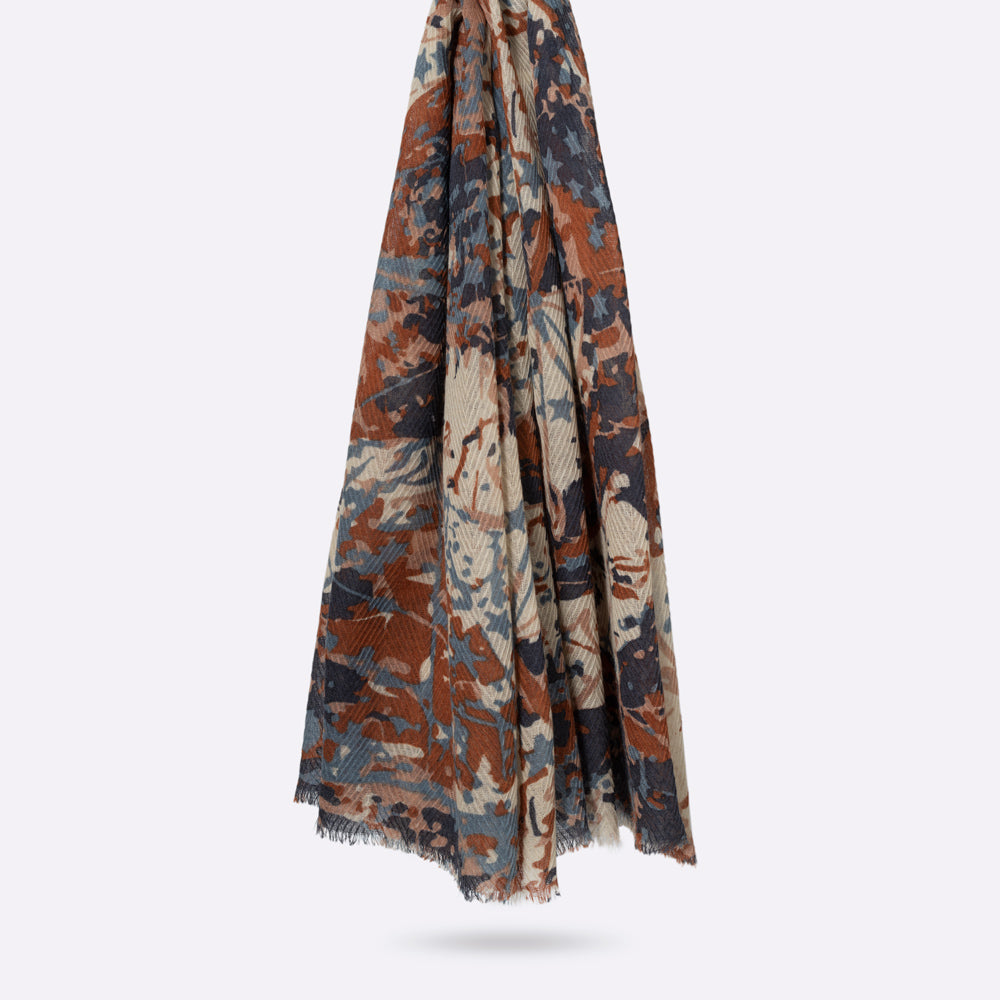 petrusse-copernic-terre-grande-charpe-mixte-chevron-marron image 2