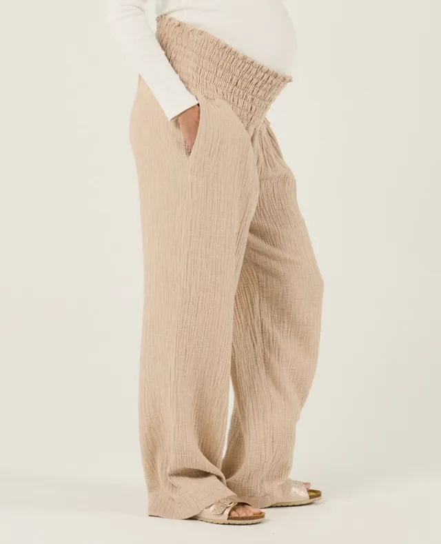 cache-c-ur-pantalon-de-maternit-myriam-beige image 1