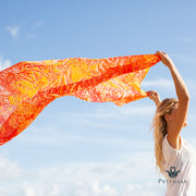 petrusse-eve-orange-carr-soie-90cm-jungle-botanique image 3