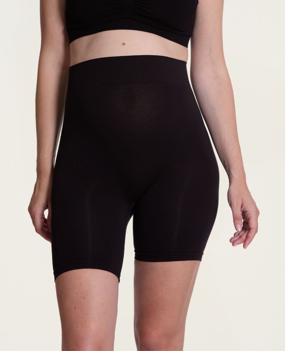 cache-c-ur-essentiel-cycliste-de-grossesse-sans-couture-noir image 3