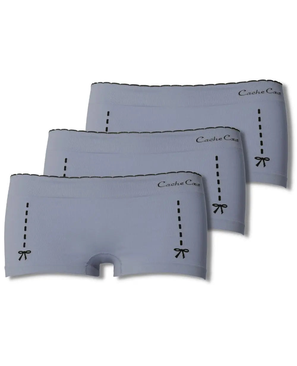 cache-c-ur-lot-de-3-shorty-grossesse-illusion-gris image 1