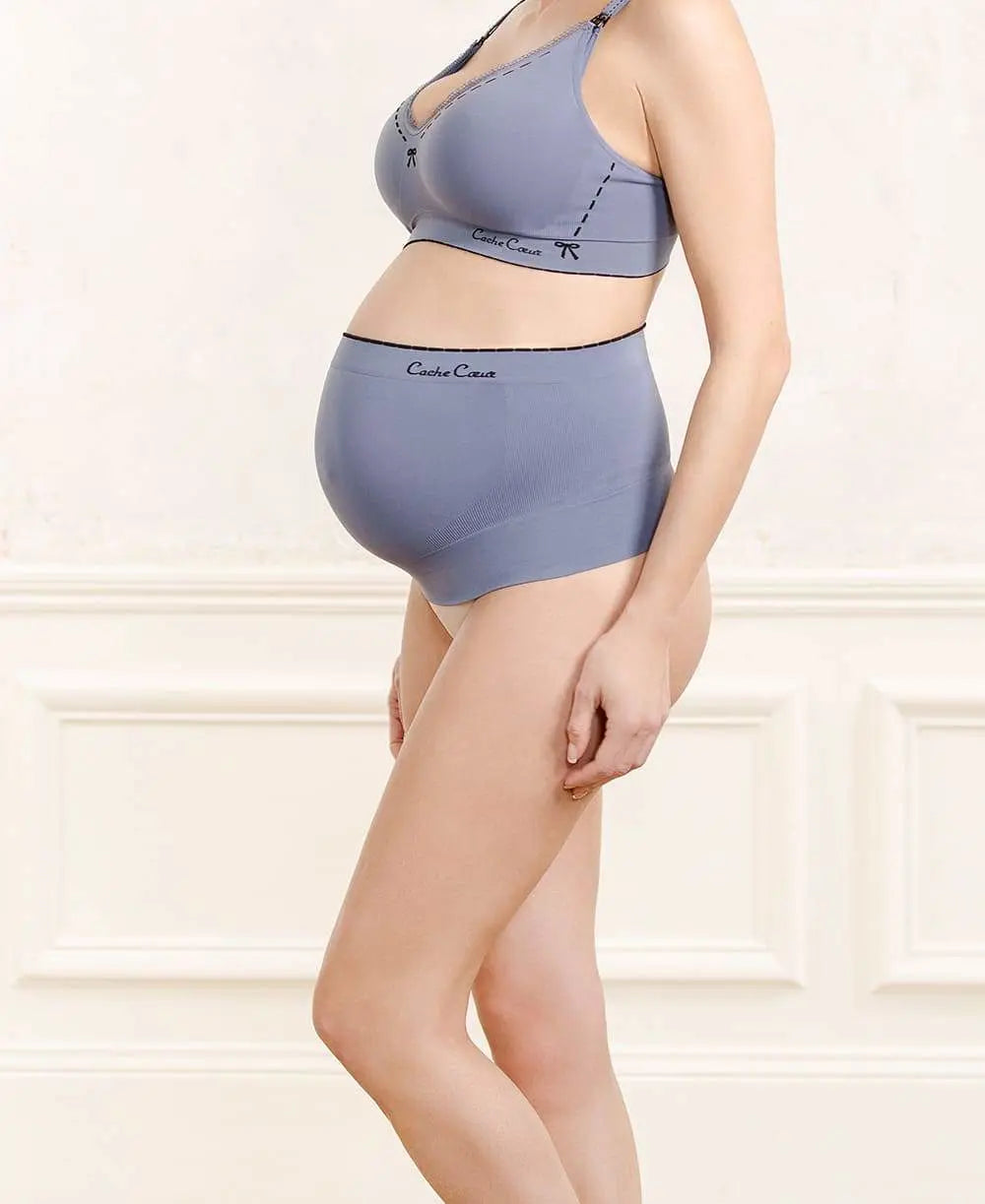cache-c-ur-illusion-ceinture-de-maintien-de-grossesse-gris image 2