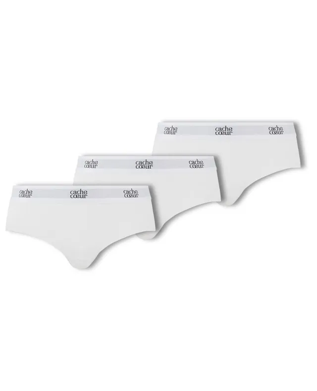 cache-c-ur-life-lot-de-3-shorty-de-grossesse-blanc image 1