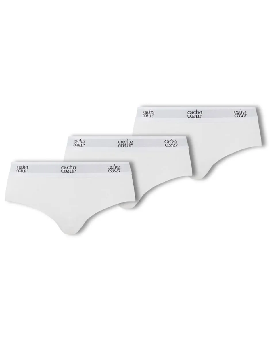 cache-c-ur-life-lot-de-3-shorty-de-grossesse-blanc image 1