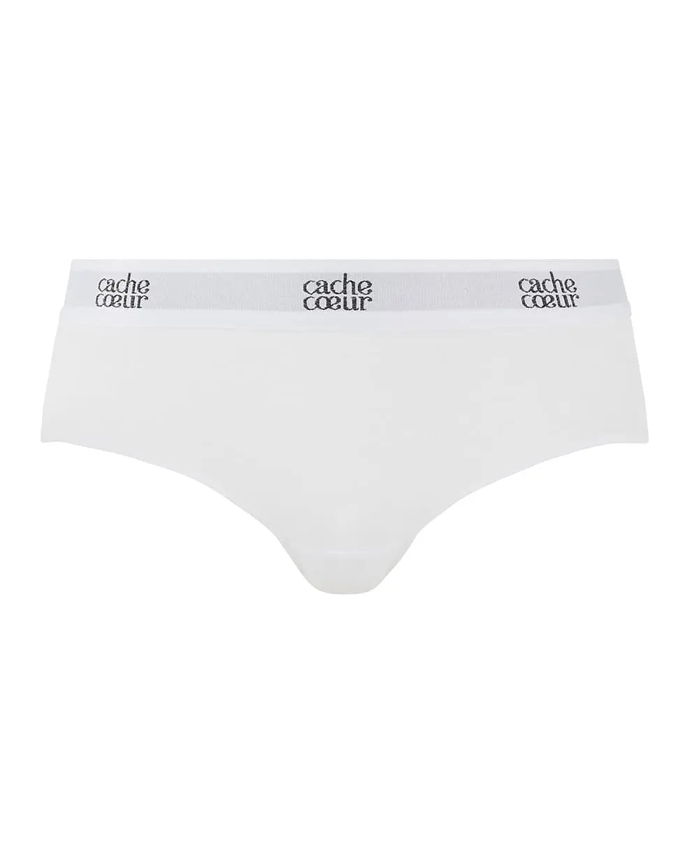 cache-c-ur-life-shorty-de-grossesse-taille-basse-blanc image 2