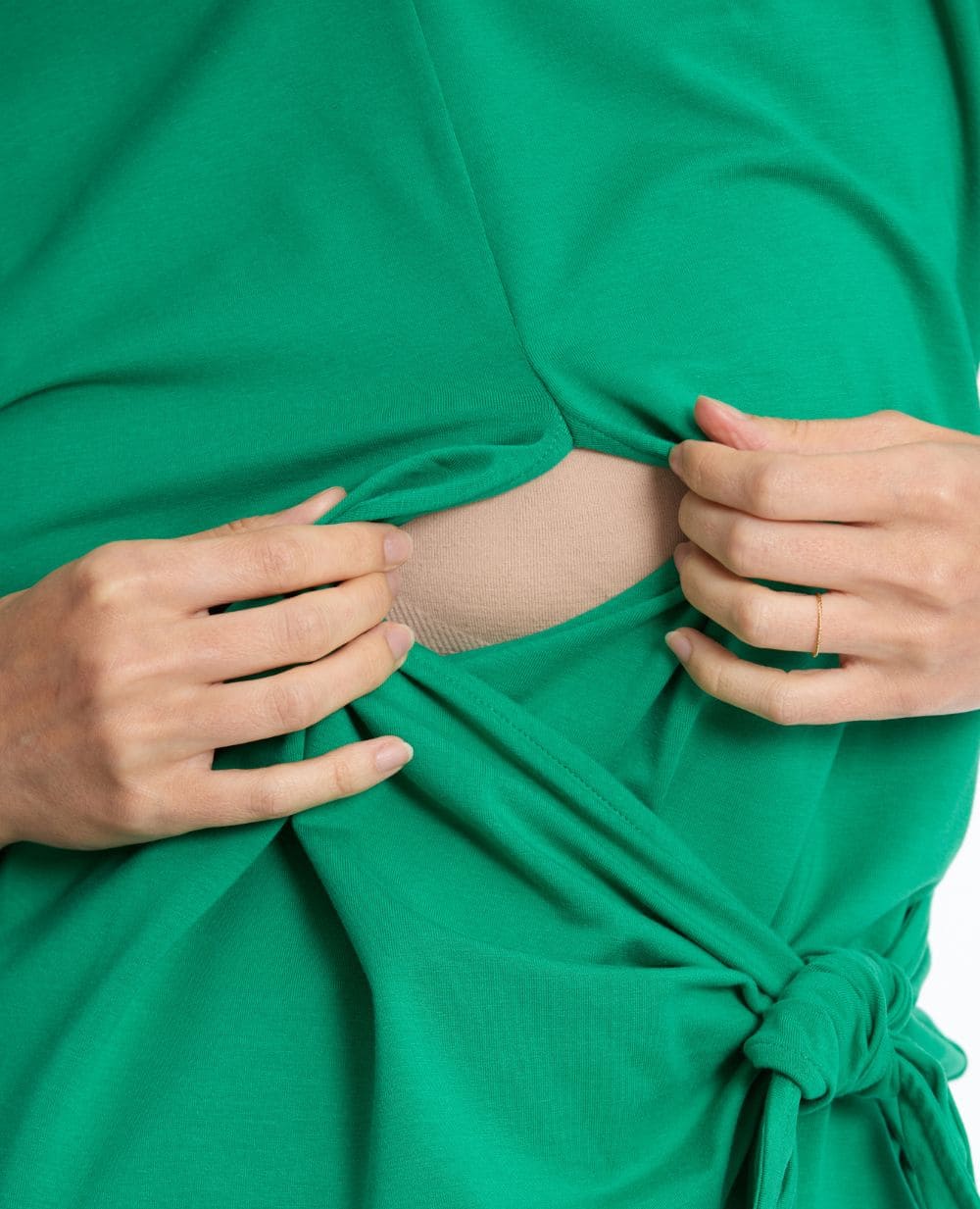 cache-c-ur-matelot-robe-courte-de-grossesse-et-d-allaitement-vert image 3