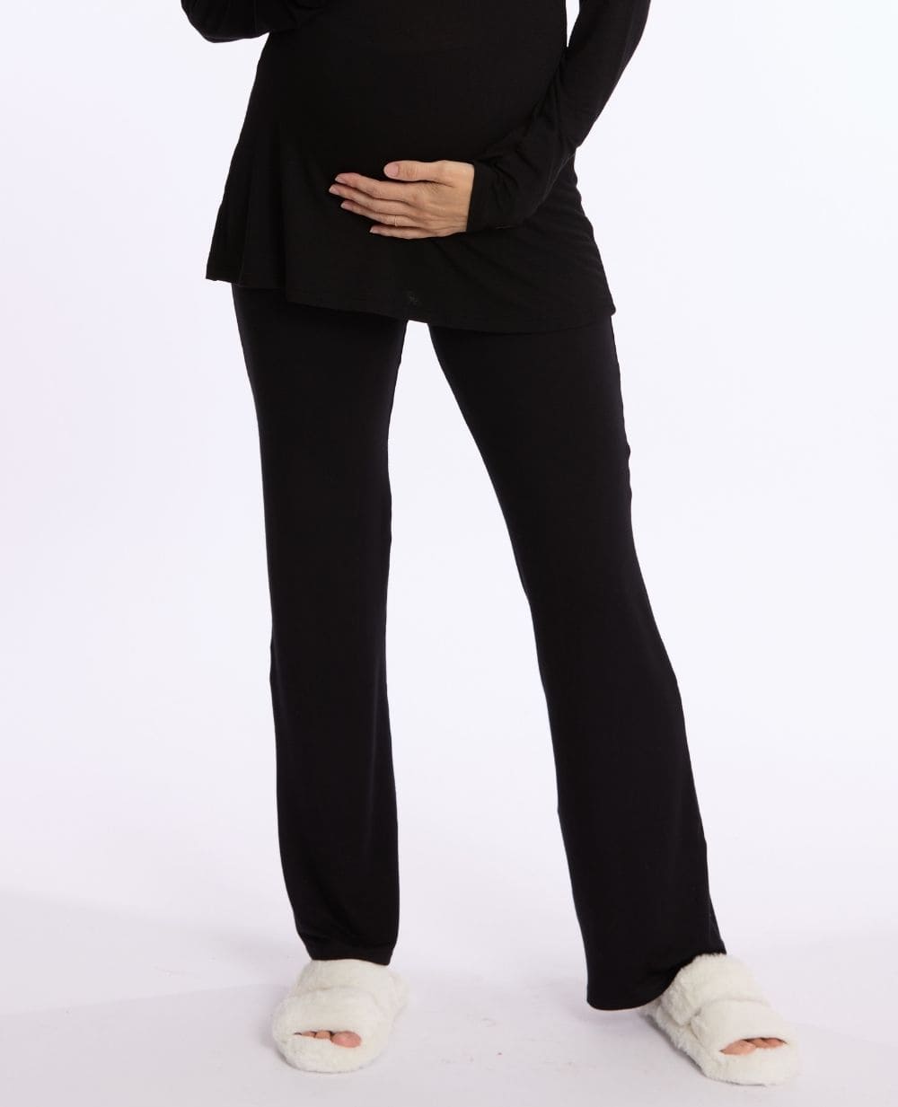cache-c-ur-louna-pantalon-de-maternit-fluide-noir image 2