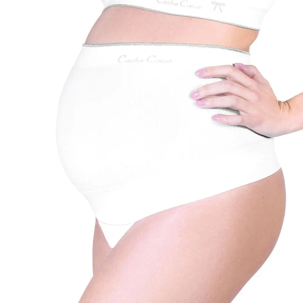 cache-c-ur-illusion-ceinture-de-maintien-grossesse-ivoire image 2