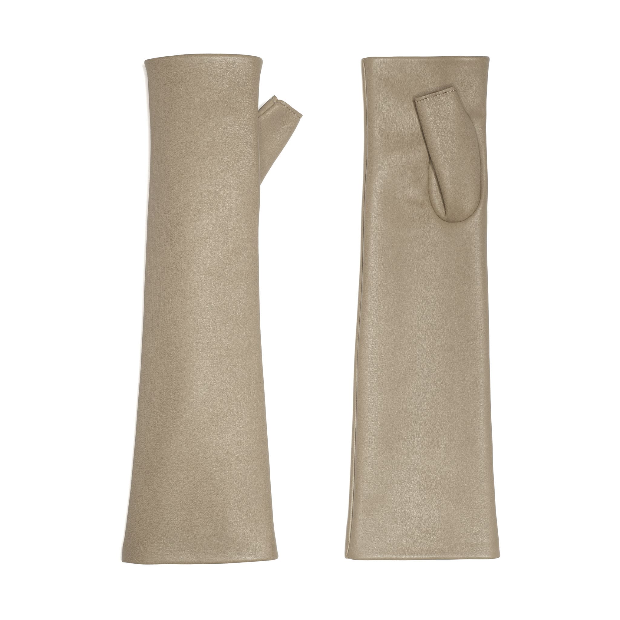 causse-castiglione-manchettes-longues-en-cuir-d-agneau-femme-soie image 1