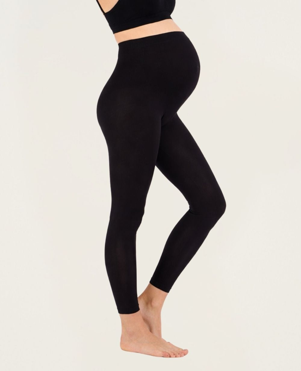 cache-c-ur-essentiel-legging-de-grossesse-sans-couture-noir image 4