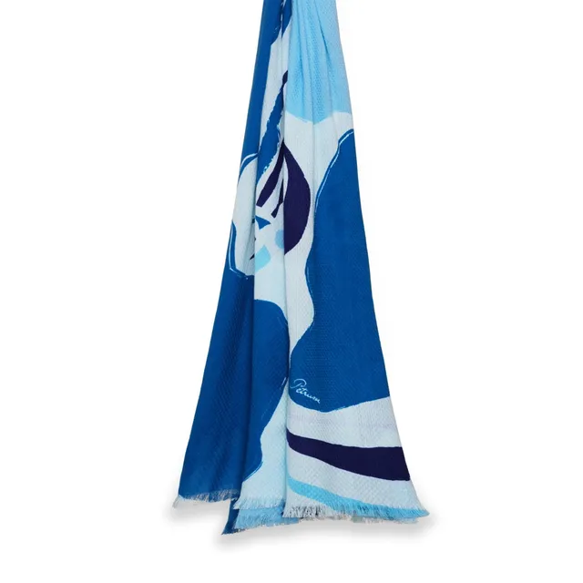 petrusse-calliope-bleu-tole-coton-bio-gaufr-par-o image 1
