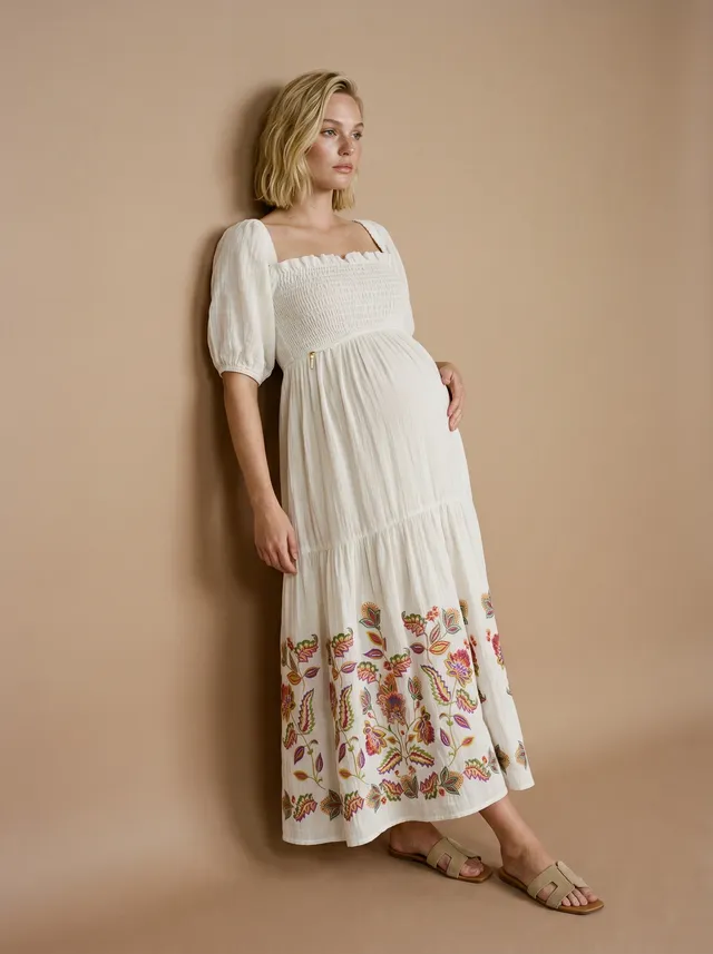 cache-c-ur-mila-robe-longue-d-allaitement-boh-me-multicolore image 1