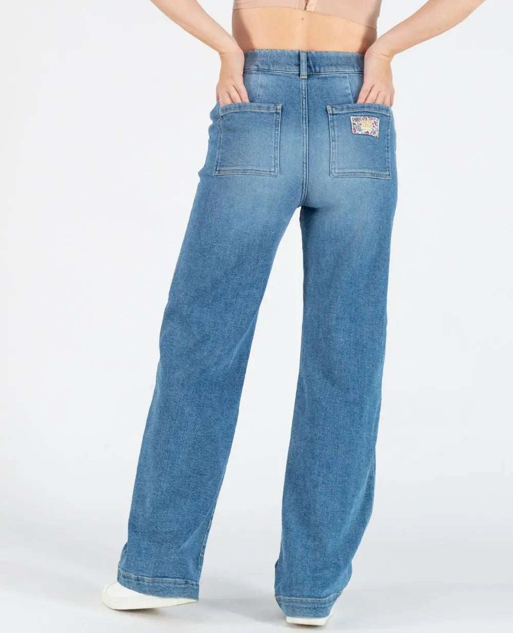 cache-c-ur-kelly-mid-blue-jean-de-grossesse-wide-leg image 6