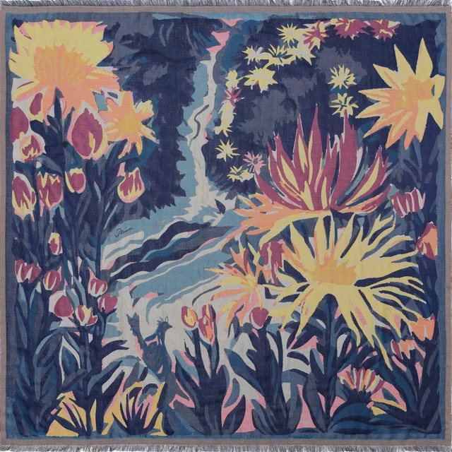 petrusse-carr-soie-100-yse-nuit-foulard-soie-jacquard image 1