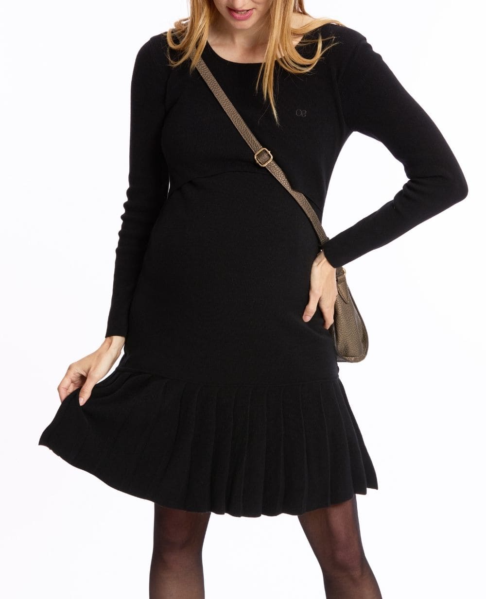 cache-c-ur-manhattan-robe-de-grossesse-et-d-allaitement-noir image 1