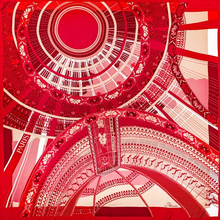 petrusse-carr-soie-105-sous-le-ciel-de-paris-rouge image 1