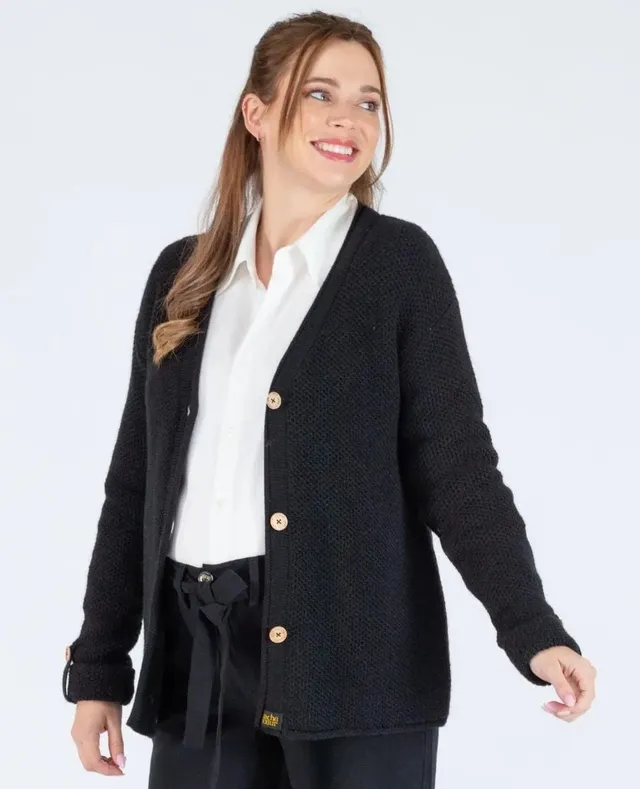 cache-c-ur-cardigan-de-grossesse-en-maille-abelha-noir image 1