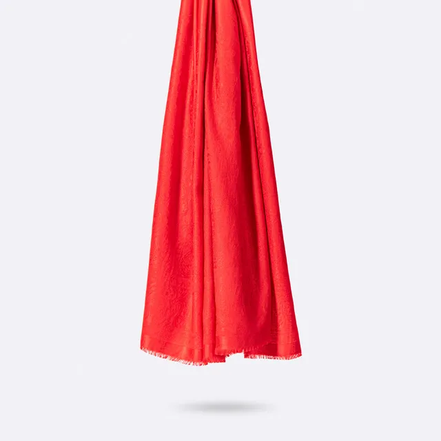 petrusse-palma-poppy-red-tole-jacquard-motif-cachemire image 1