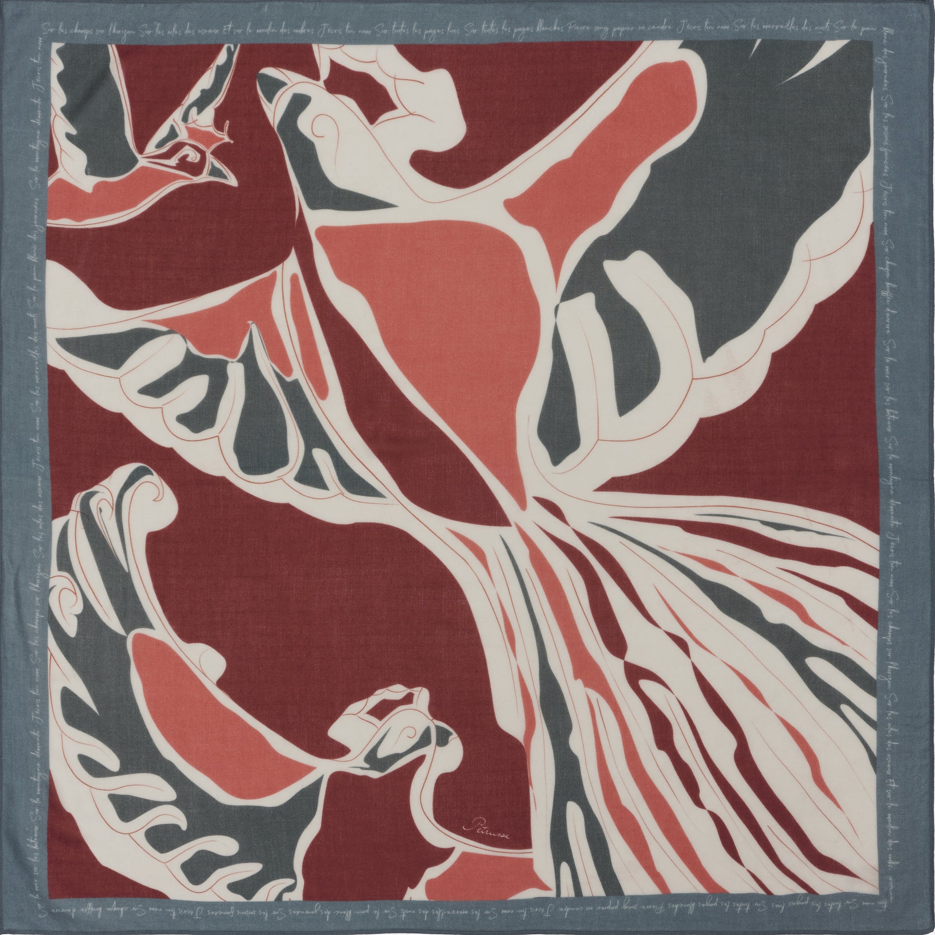 petrusse-aube-red-green-grand-carr-cachemire-105-cm image 1