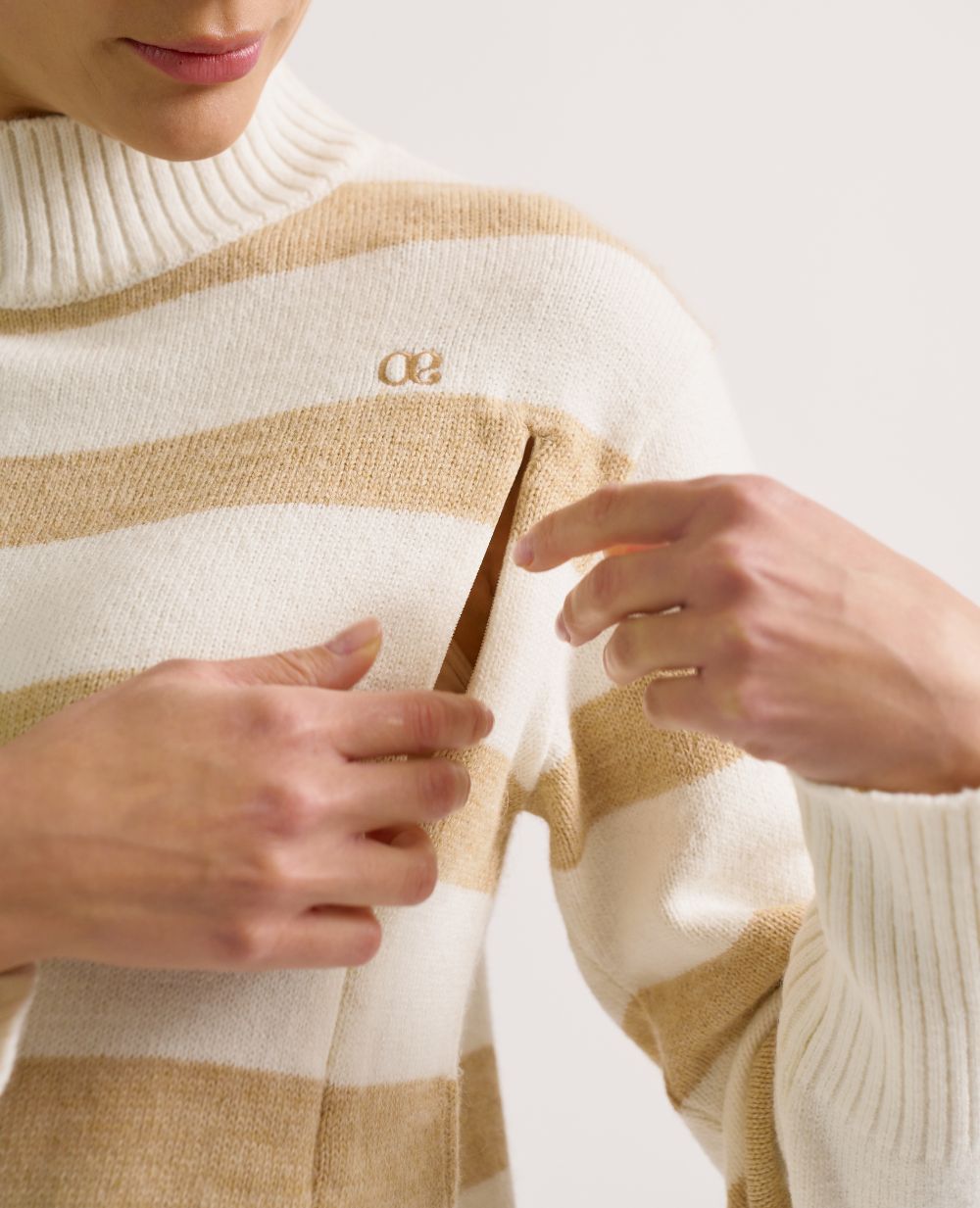 cache-c-ur-cabourg-pull-de-grossesse-et-allaitement-beige-ivoire image 6