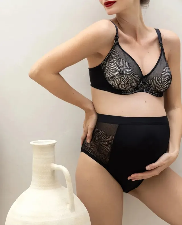 cache-c-ur-dahlia-soutien-gorge-maternit-et-allaitement-avec-armatures-noir image 1