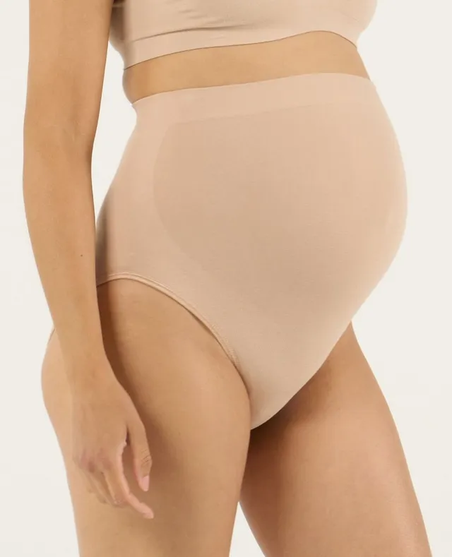 cache-c-ur-essentiel-maxi-culotte-grossesse-sans-couture-beige image 1