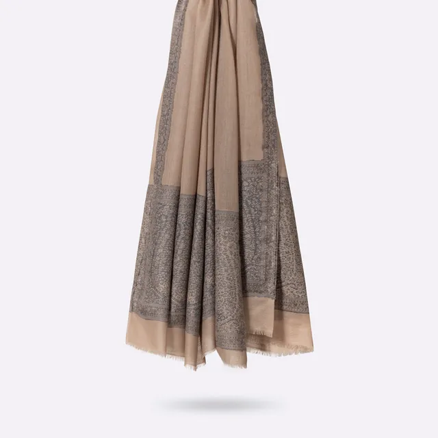 petrusse-lis-e-sable-grande-tole-100-laine-jacquard image 1