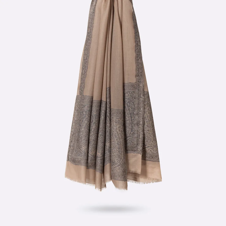 petrusse-lis-e-sable-grande-tole-100-laine-jacquard image 1