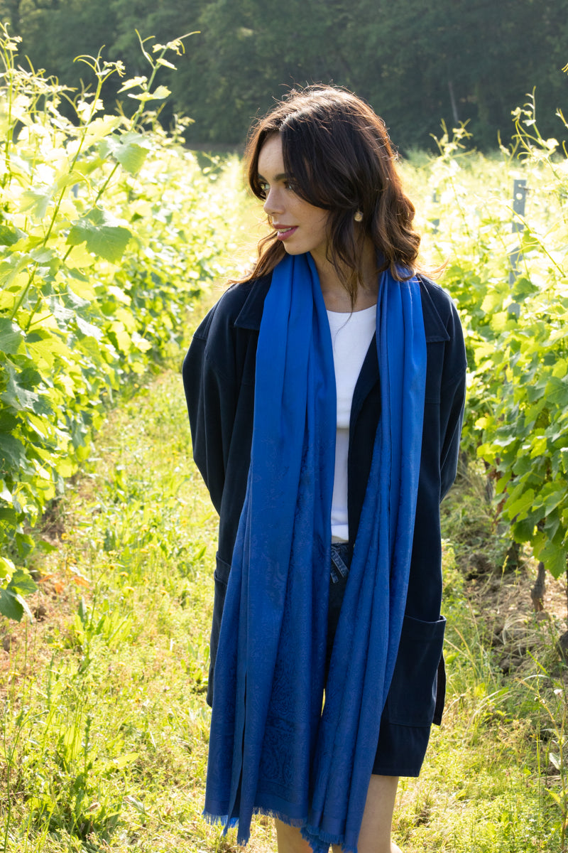 petrusse-palma-tole-jacquard-bleu-roi image 5