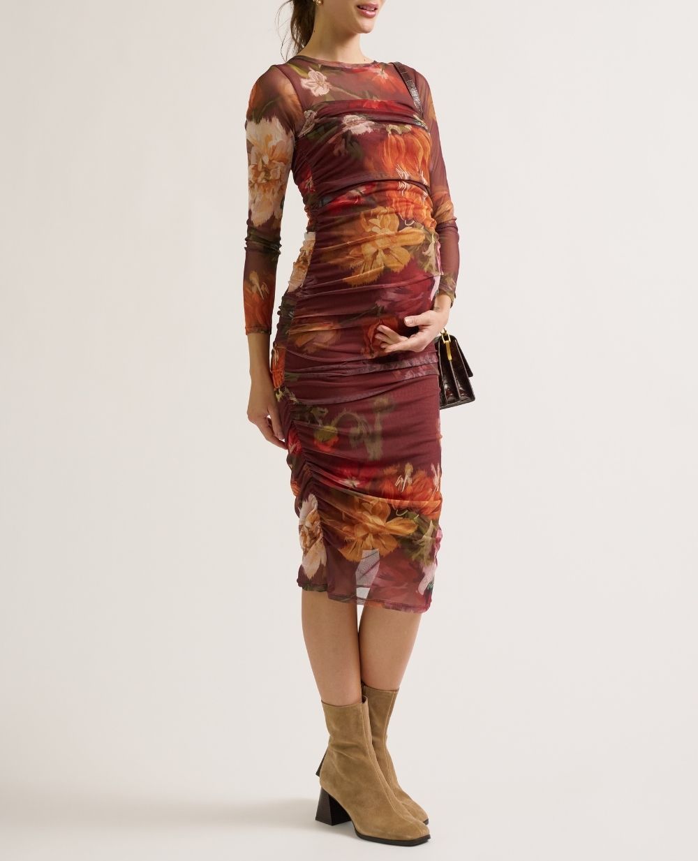 cache-c-ur-vanessa-robe-de-grossesse-et-allaitement-multicolore-fleuri image 4