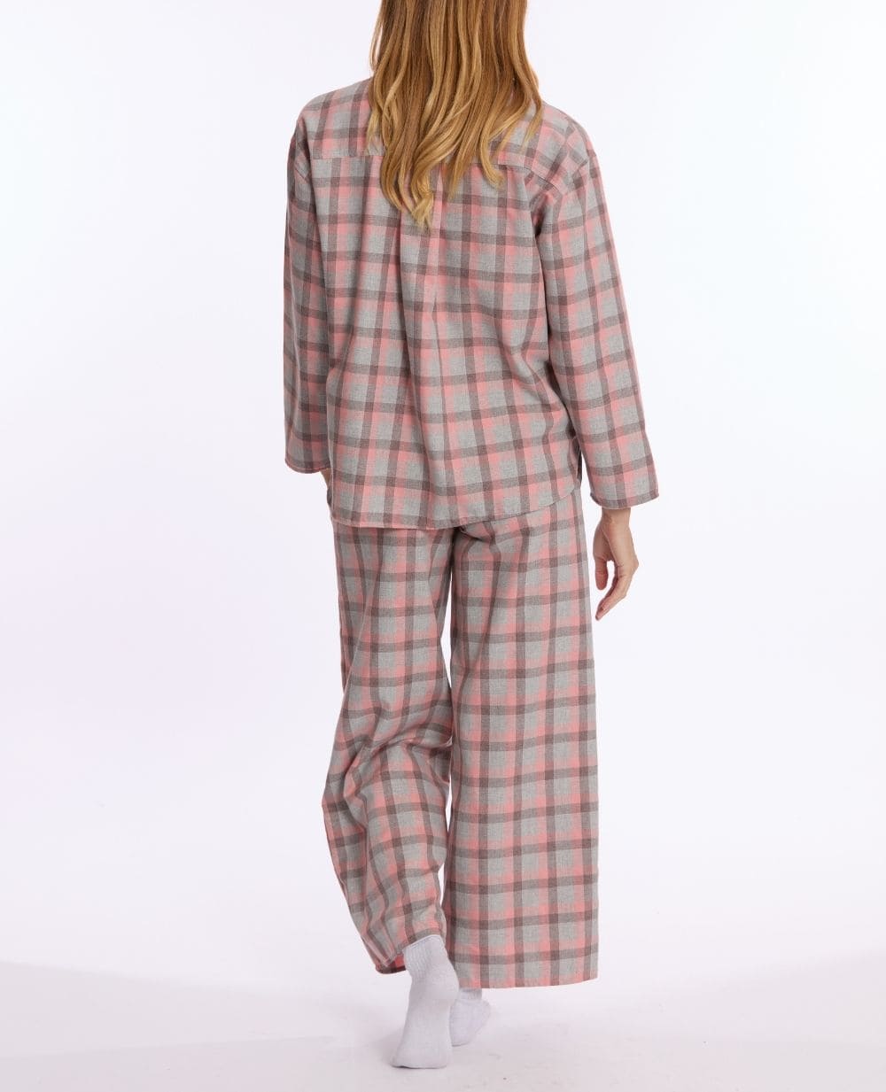 cache-c-ur-teddy-pyjama-de-grossesse-et-d-allaitement-gris-carreaux image 3